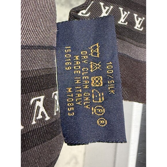 Louis Vuitton Monogram Jungle Bandeau Scarf 100% Silk Brown/Beige - Picture 6 of 8